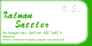 kalman sattler business card